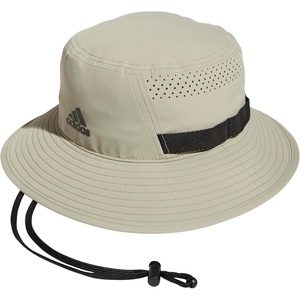 adidas Men’s Victory Bucket Hat Boonie | Wide Shade Brim, Moisture-Wicking Sweatband, Lightweight, Breathable, All-Day Sun Comfort(Feather Grey/Black/4)