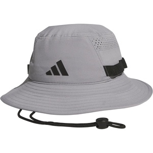 adidas Men’s Victory Bucket Hat Boonie | Wide Shade Brim, Moisture-Wicking Sweatband, Lightweight, Breathable, All-Day Sun Comfort(Grey/Black/5)
