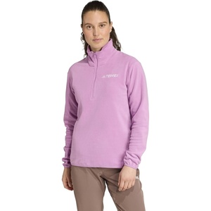 adidas Women’s Terrex Multi Essentials Half-zip Fleece Hiking Jacket(Preloved Purple)