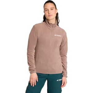 adidas Women’s Terrex Multi Essentials Half-zip Fleece Hiking Jacket(Trace Brown)