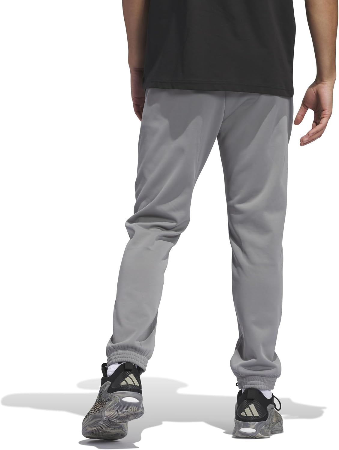 image:imageAdidas Mens Select Foundation Fleece Basketball PantsGreyWhite