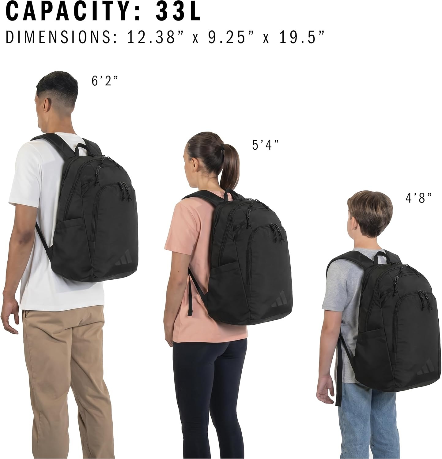 image:imageadidas Defender 5 Backpack Padded 15In Laptop Sleeve WaterBottle Pockets Airs Out Sweaty Shoes Stays Dry On Wet Floors School Gym amp Travel ReadyBlackBlack