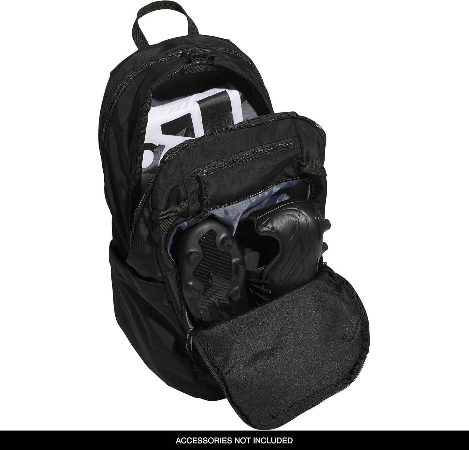 image:imageadidas Defender 5 Backpack Padded 15In Laptop Sleeve WaterBottle Pockets Airs Out Sweaty Shoes Stays Dry On Wet Floors School Gym amp Travel ReadyBlackBlack