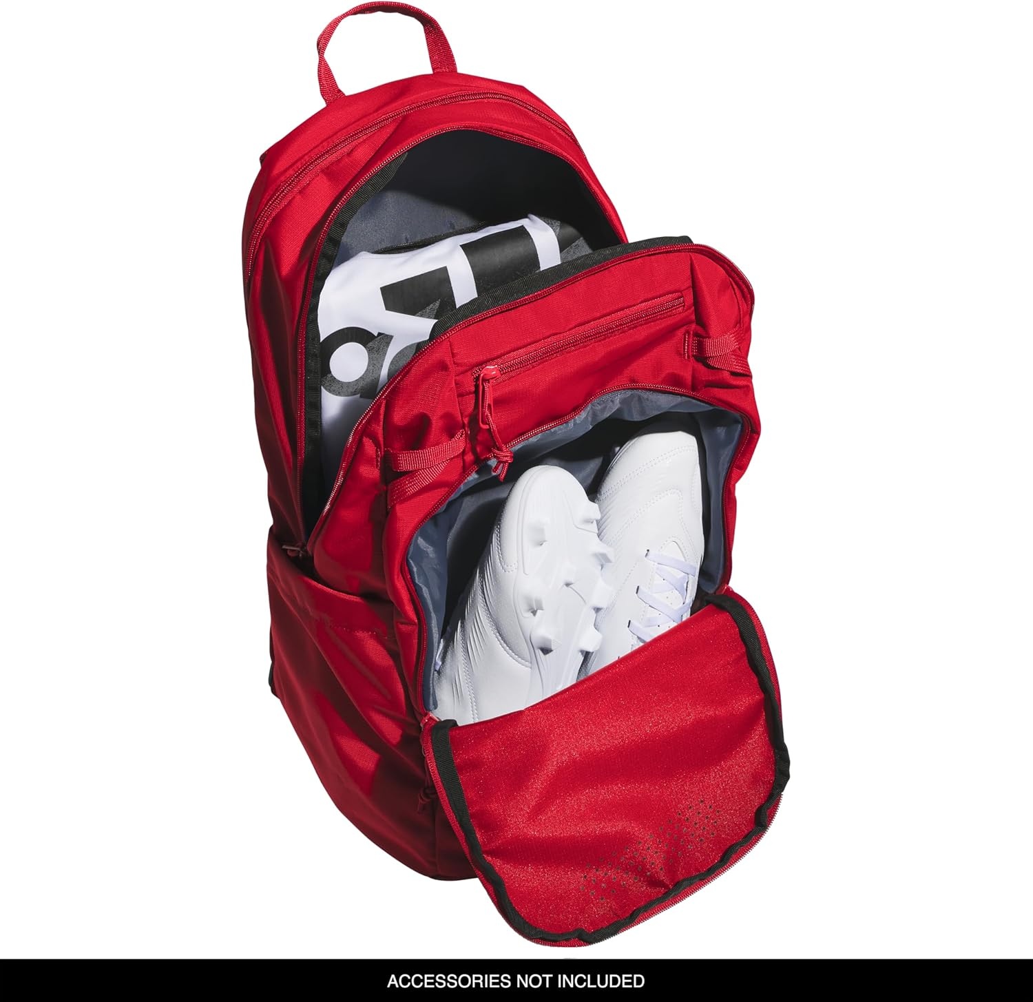 image:imageadidas Defender 5 Backpack Padded 15In Laptop Sleeve WaterBottle Pockets Airs Out Sweaty Shoes Stays Dry On Wet Floors School Gym amp Travel ReadyPower RedWhite