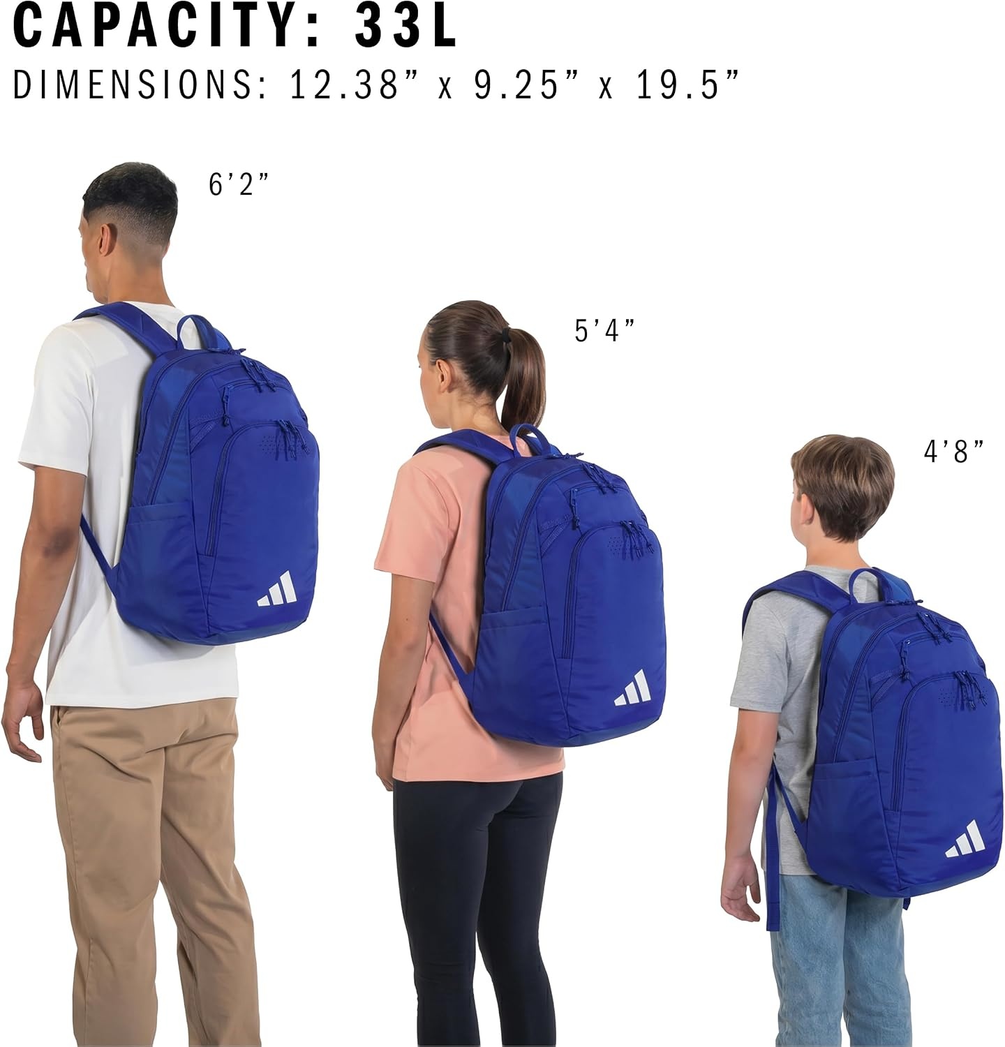 image:imageadidas Defender 5 Backpack Padded 15In Laptop Sleeve WaterBottle Pockets Airs Out Sweaty Shoes Stays Dry On Wet Floors School Gym amp Travel ReadyRoyal Blue