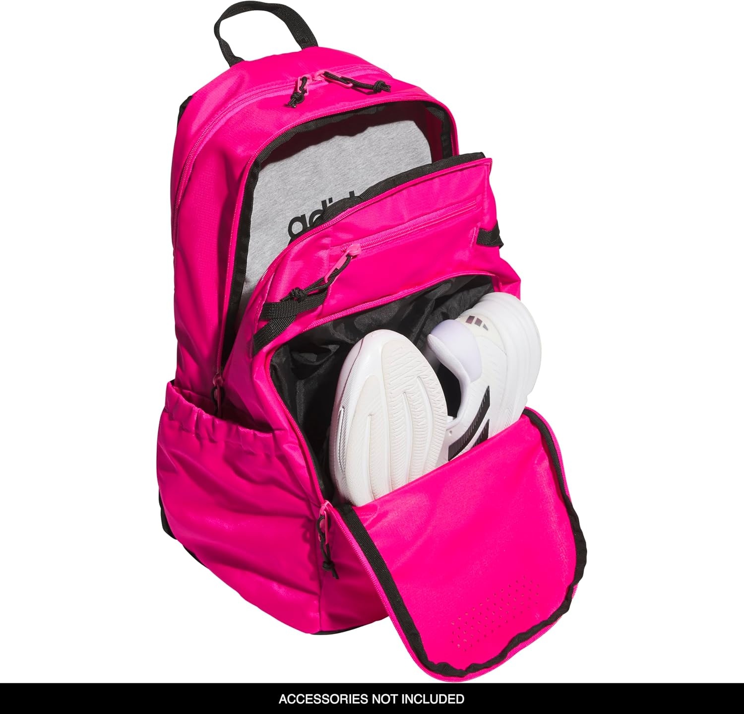 image:imageadidas Defender 5 Backpack Padded 15In Laptop Sleeve WaterBottle Pockets Airs Out Sweaty Shoes Stays Dry On Wet Floors School Gym amp Travel ReadyTeam Shock Pink 2Black