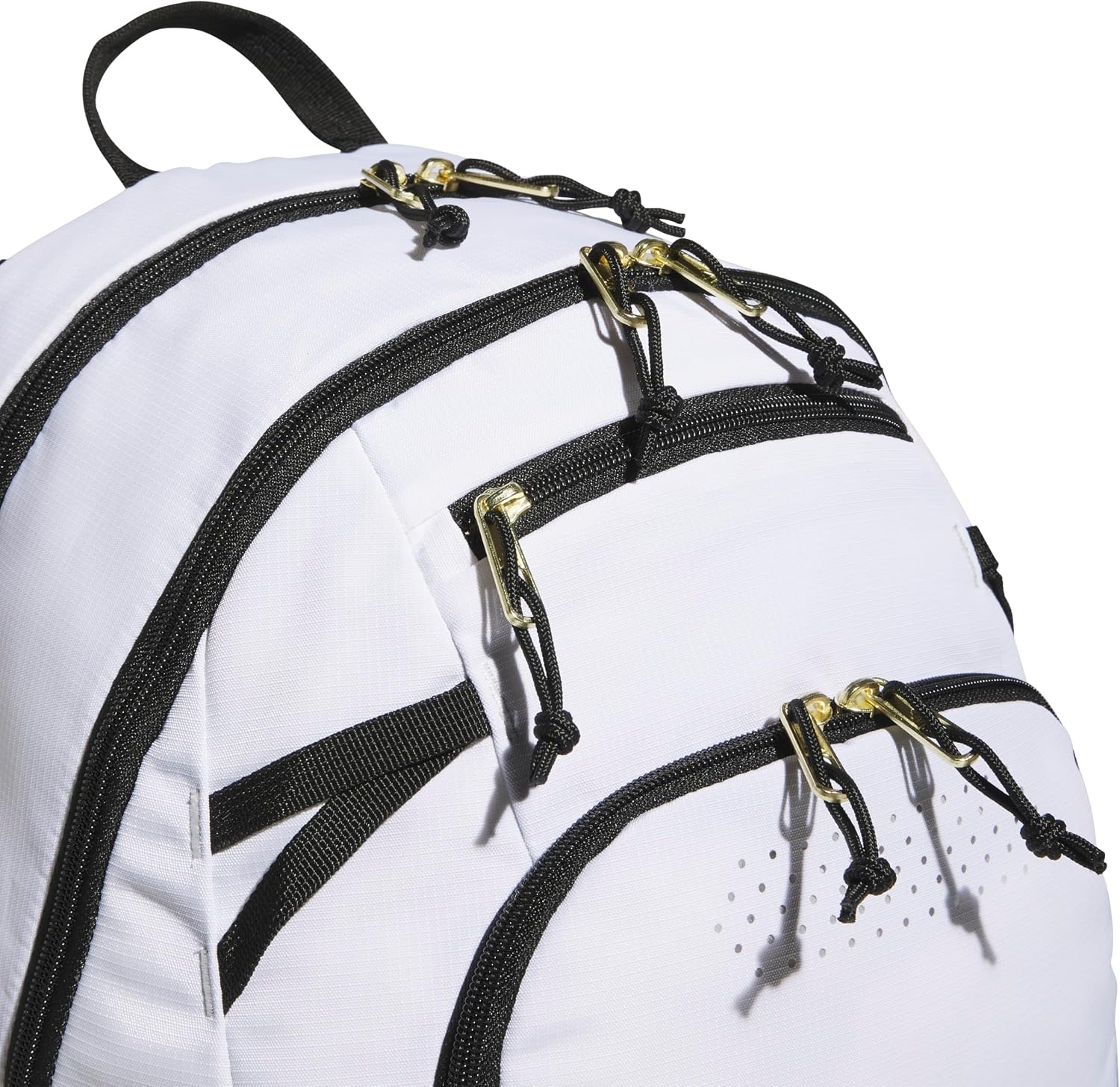 image:imageadidas Defender 5 Backpack Padded 15In Laptop Sleeve WaterBottle Pockets Airs Out Sweaty Shoes Stays Dry On Wet Floors School Gym amp Travel ReadyWhiteGold MetallicBlack
