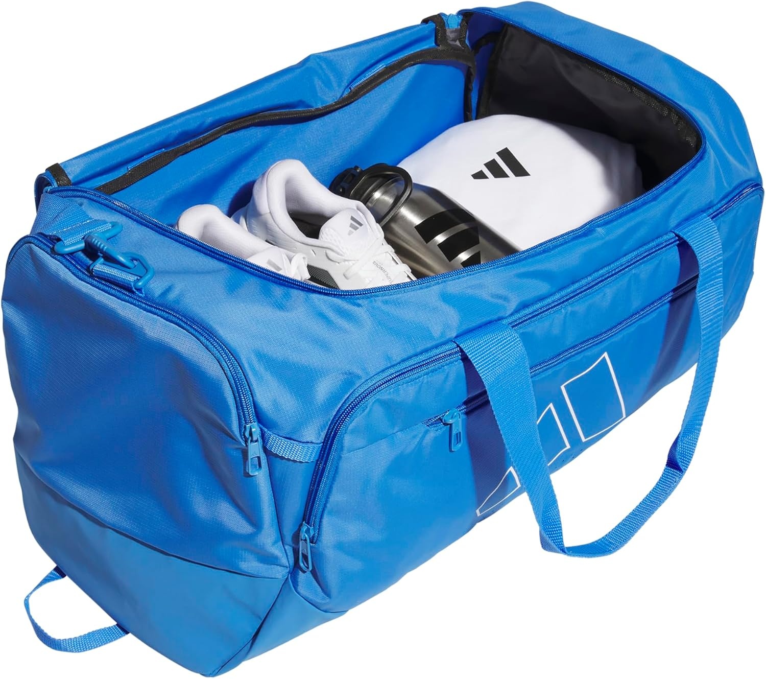 image:imageadidas Defender 5 Duffel Bag for Sports Gym and Travel Team Navy Blue 2 OSFARay BlueWhiteMedium 59L