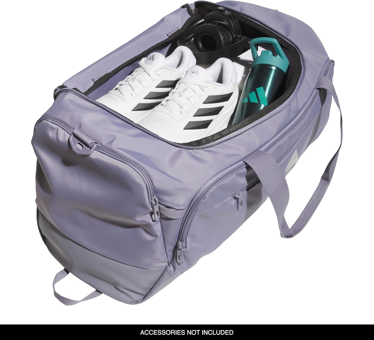 image:imageadidas Defender 5 Duffel Bag for Sports Gym and Travel Team Navy Blue 2 OSFASlate GreySilver MetallicMedium 59L