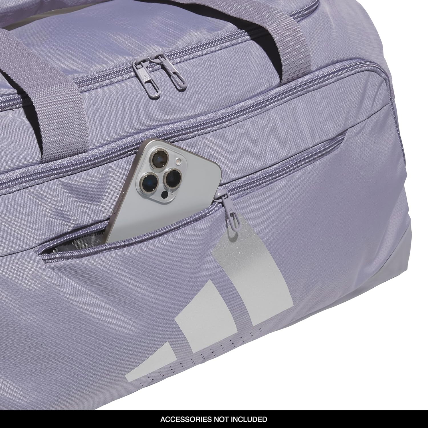 image:imageadidas Defender 5 Duffel Bag for Sports Gym and Travel Team Navy Blue 2 OSFASlate GreySilver MetallicMedium 59L