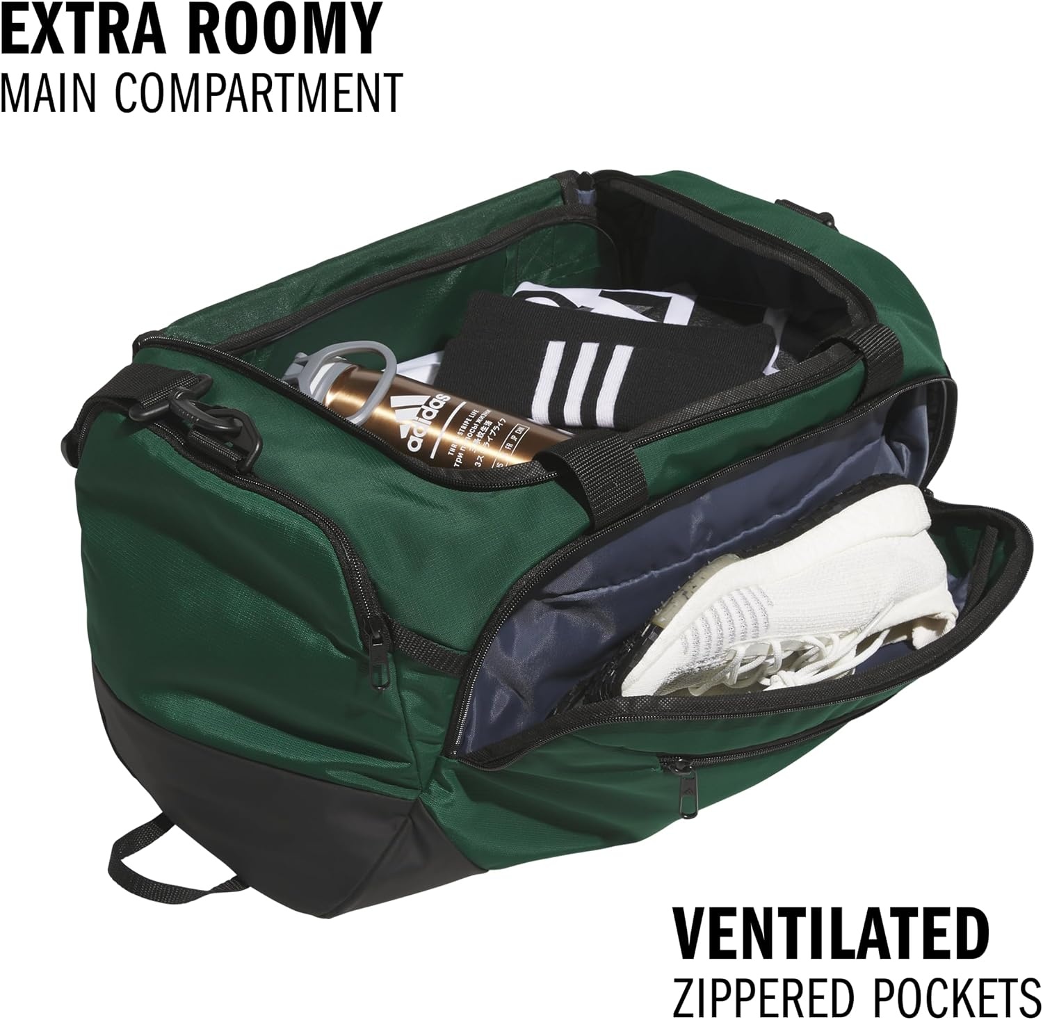 image:imageadidas Defender 5 Duffel Bag for Sports Gym and Travel Team Navy Blue 2 OSFATeam Dark GreenSmall 42L