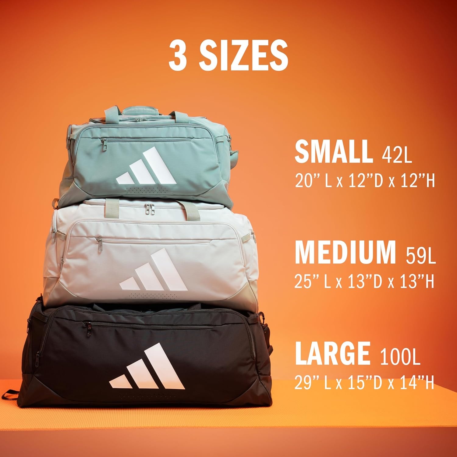 image:imageadidas Defender 5 Duffel Bag for Sports Gym and Travel Team Navy Blue 2 OSFATeam Dark GreyMedium 59L