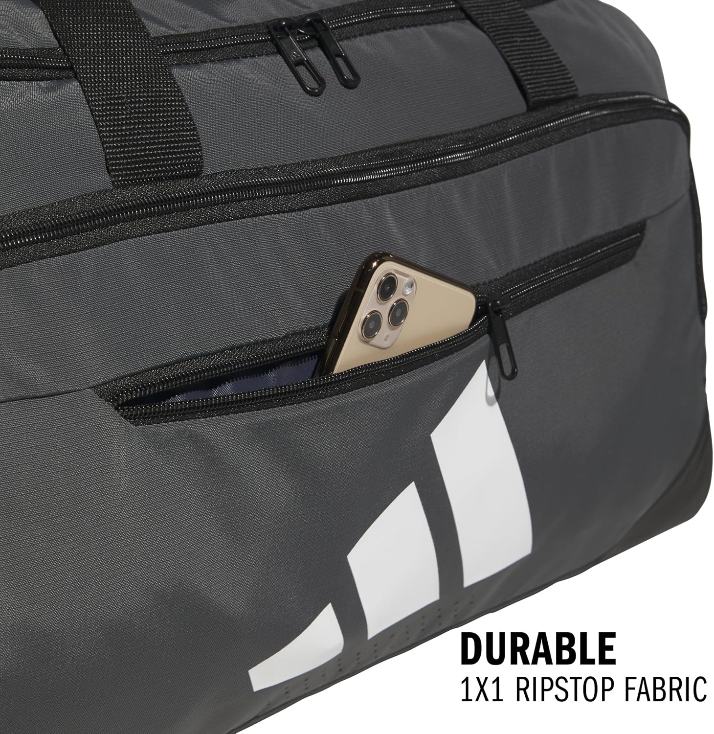 image:imageadidas Defender 5 Duffel Bag for Sports Gym and Travel Team Navy Blue 2 OSFATeam Dark GreyMedium 59L