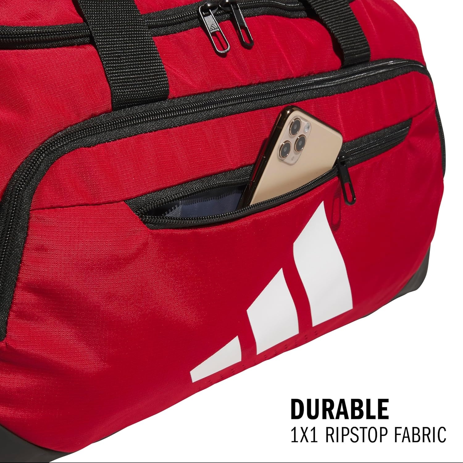 image:imageadidas Defender 5 Duffel Bag for Sports Gym and Travel Team Navy Blue 2 OSFATeam Power Red 2WhiteSmall 42L