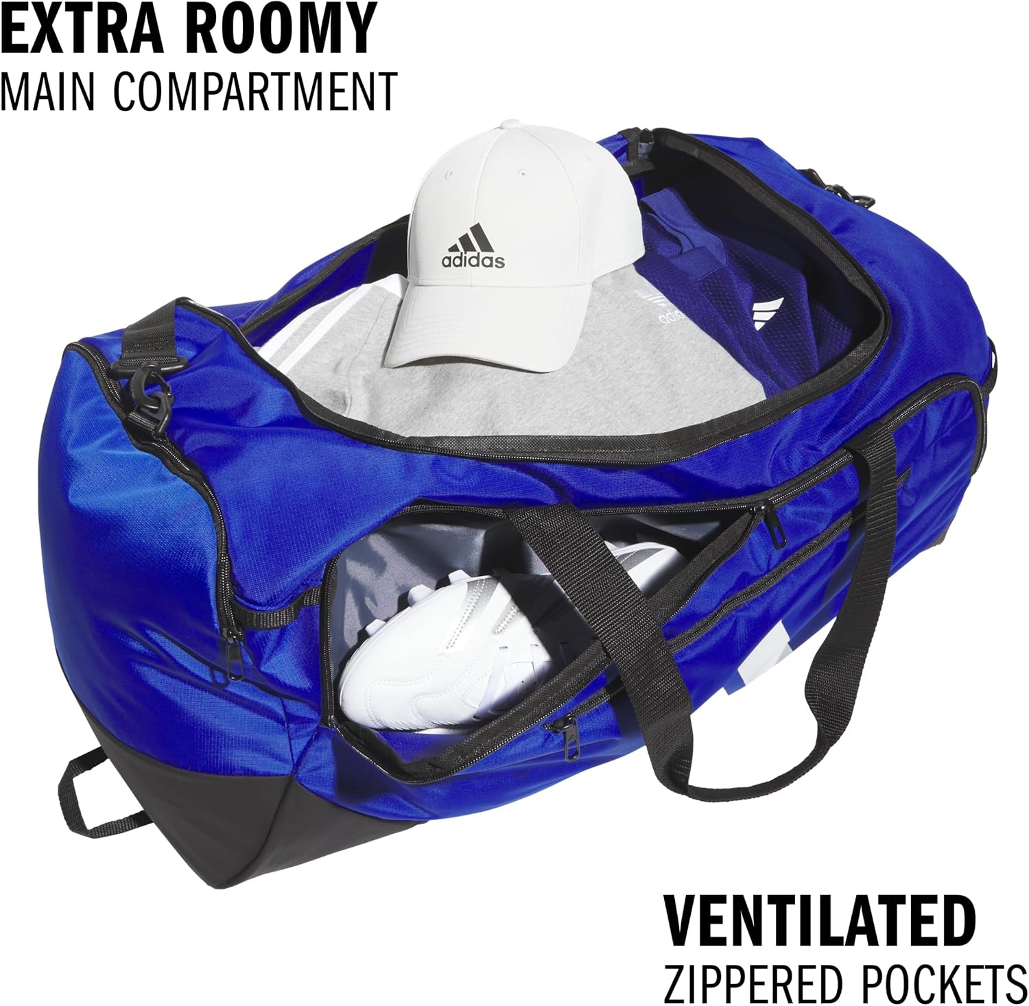 image:imageadidas Defender 5 Duffel Bag for Sports Gym and Travel Team Navy Blue 2 OSFATeam Royal BlueLarge 100L