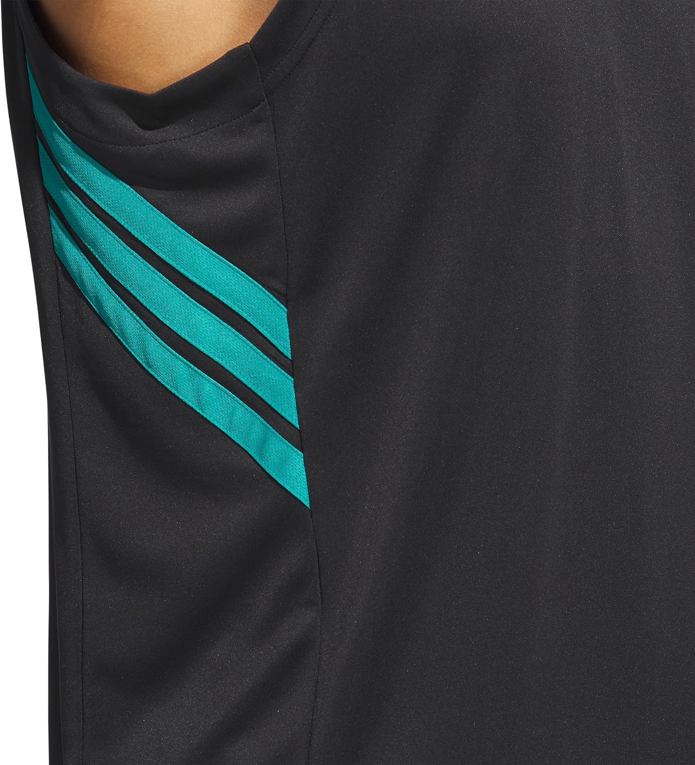 image:imageadidas Mens Basketball Legends 3Stripes Tank TopBlackPure Teal