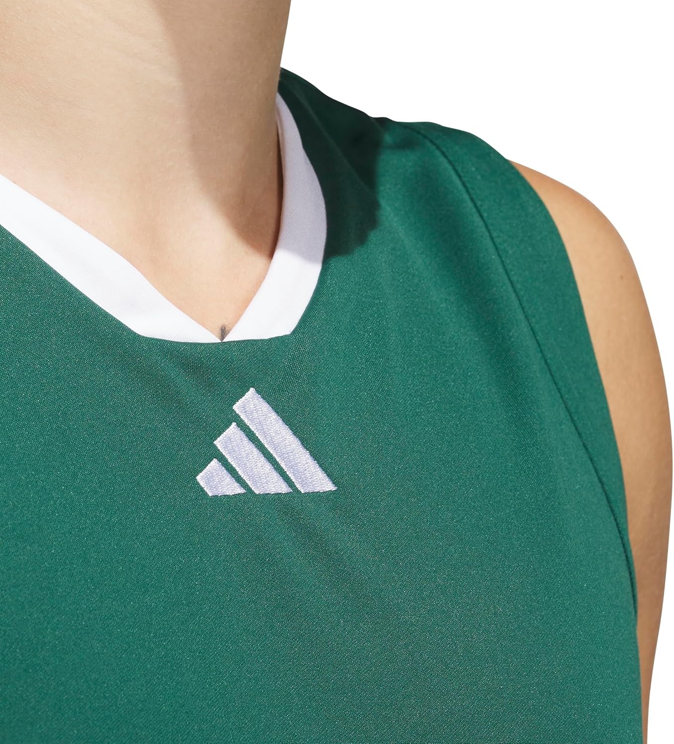 image:imageadidas Mens Basketball Legends 3Stripes Tank TopTeam Dark GreenWhite