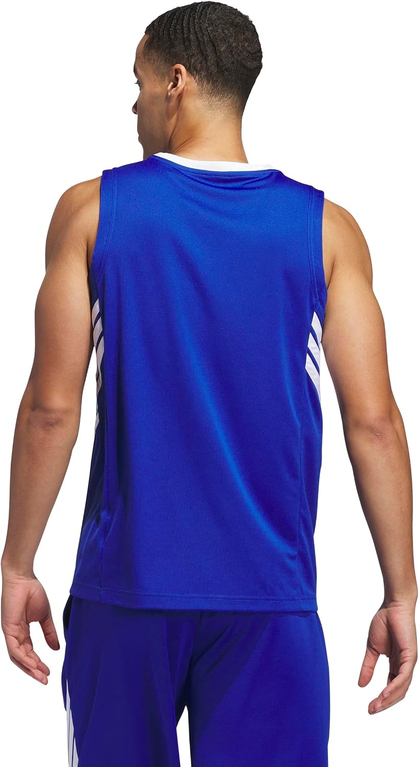 image:imageadidas Mens Basketball Legends 3Stripes Tank TopTeam Royal BlueWhite