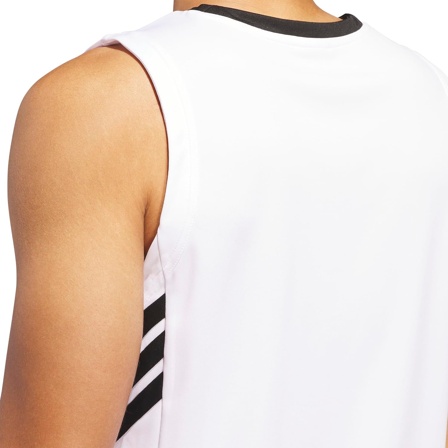 image:imageadidas Mens Basketball Legends 3Stripes Tank TopWhiteBlack