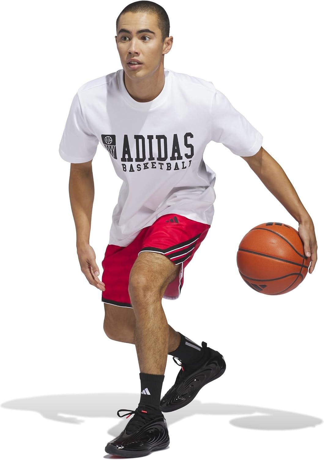 image:imageadidas Mens Crazy Lite All Over Printed ShortsPure Ruby