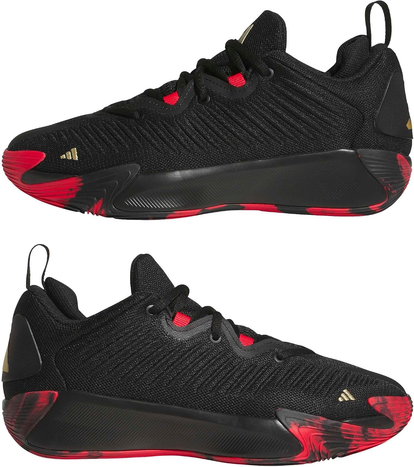 image:imageadidas Mens Initiation Basketball Sneakers Shoes RedBlackGold MetallicPure Ruby