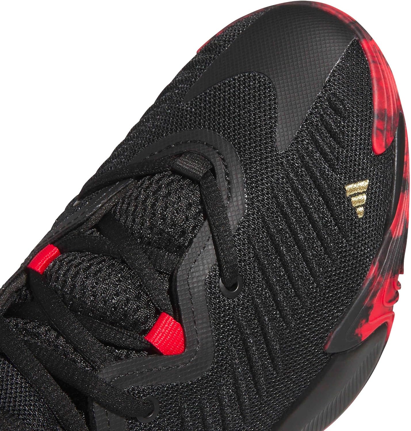 image:imageadidas Mens Initiation Basketball Sneakers Shoes RedBlackGold MetallicPure Ruby