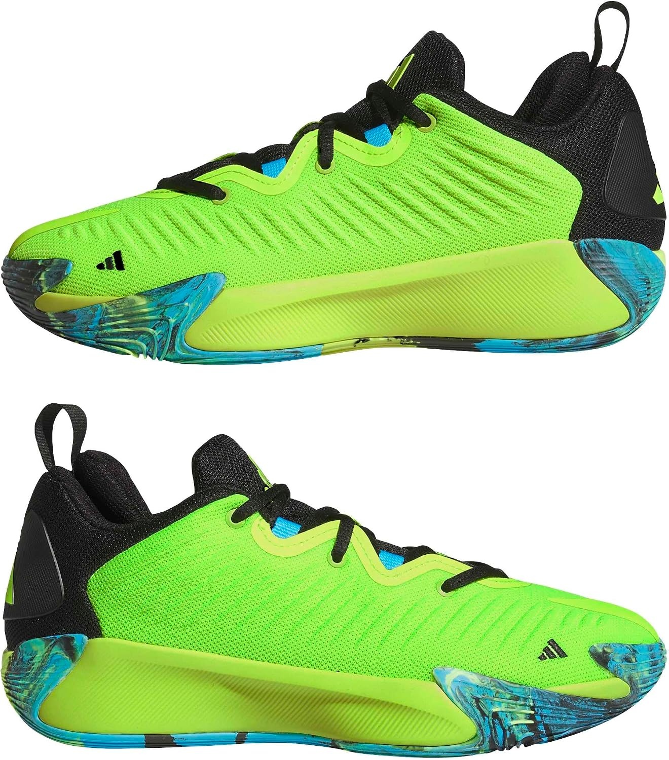 image:imageadidas Mens Initiation Basketball Sneakers Shoes RedLucid LemonBlackAquamarine