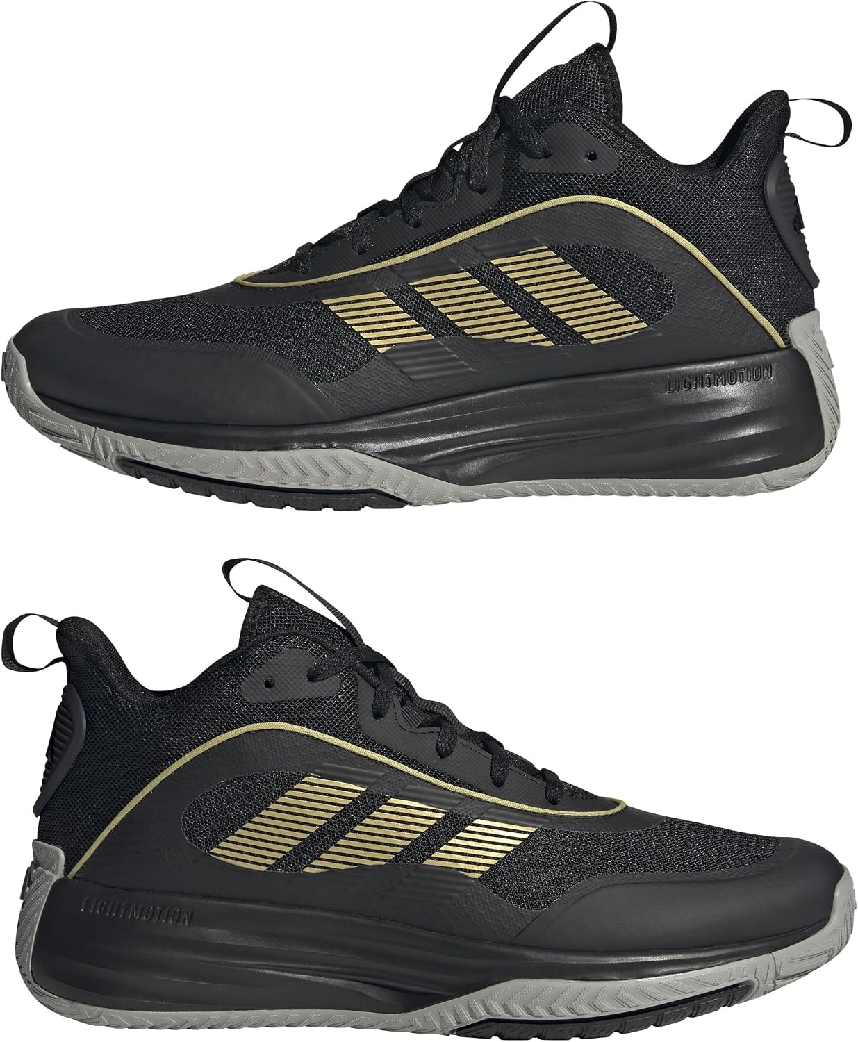 image:imageadidas Mens Own the Game 30 BasketballBlackGold MetallicSolid Grey