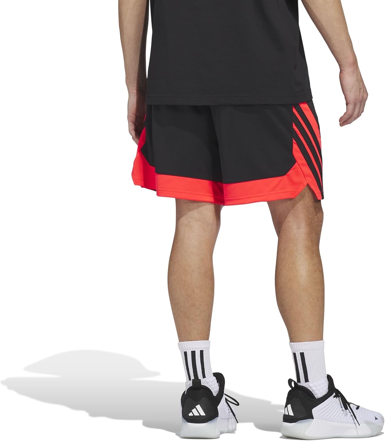 image:imageadidas Mens Pro Motion Basketball ShortsBlackLucid Red