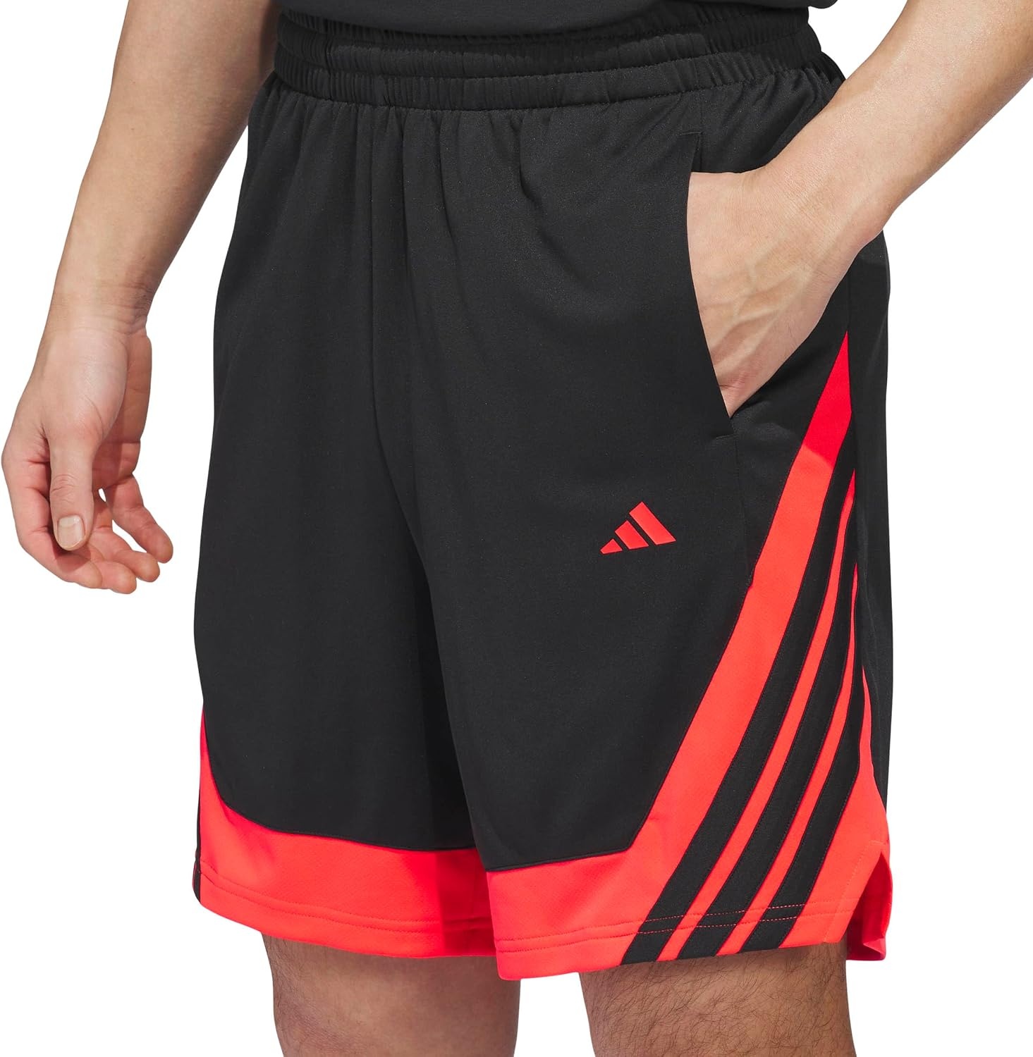 image:imageadidas Mens Pro Motion Basketball ShortsBlackLucid Red