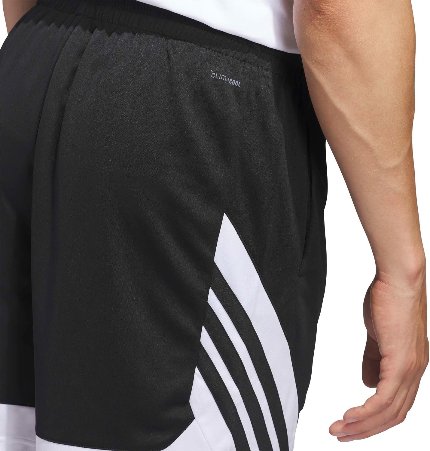 image:imageadidas Mens Pro Motion Basketball ShortsBlackWhite