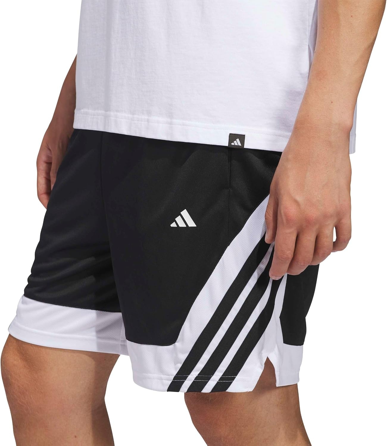 image:imageadidas Mens Pro Motion Basketball ShortsBlackWhite