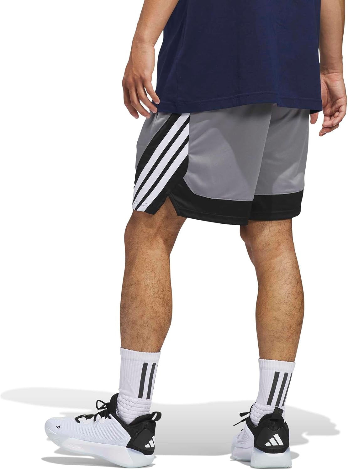 image:imageadidas Mens Pro Motion Basketball ShortsGreyBlack