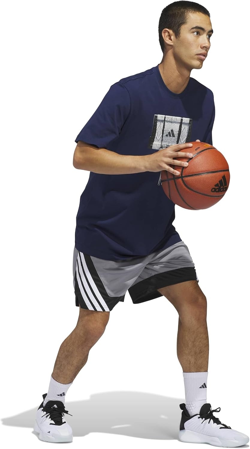image:imageadidas Mens Pro Motion Basketball ShortsGreyBlack