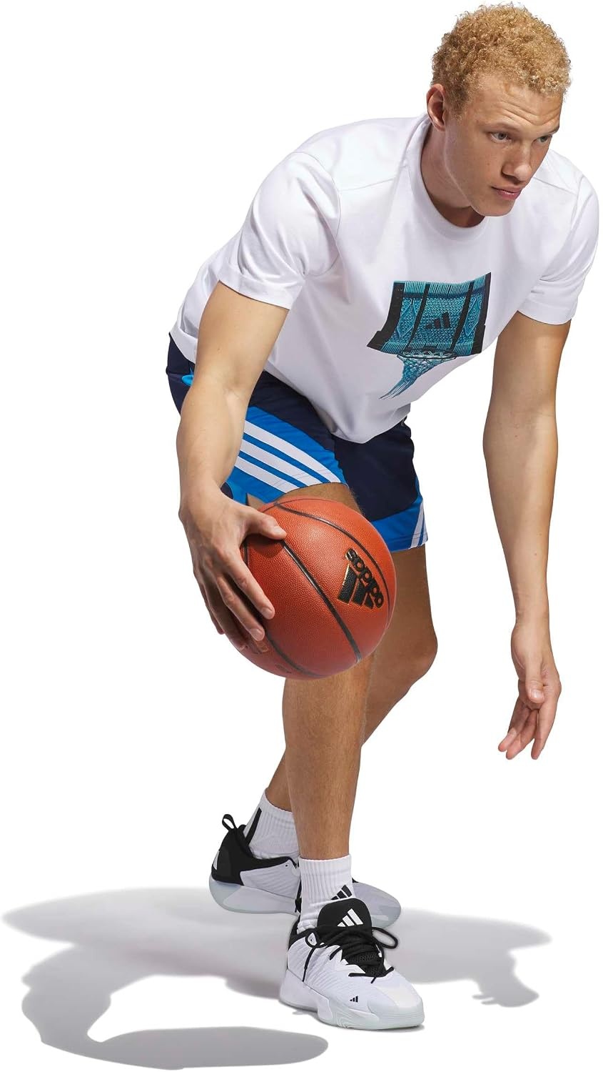image:imageadidas Mens Pro Motion Basketball ShortsTeam Navy BlueWhite