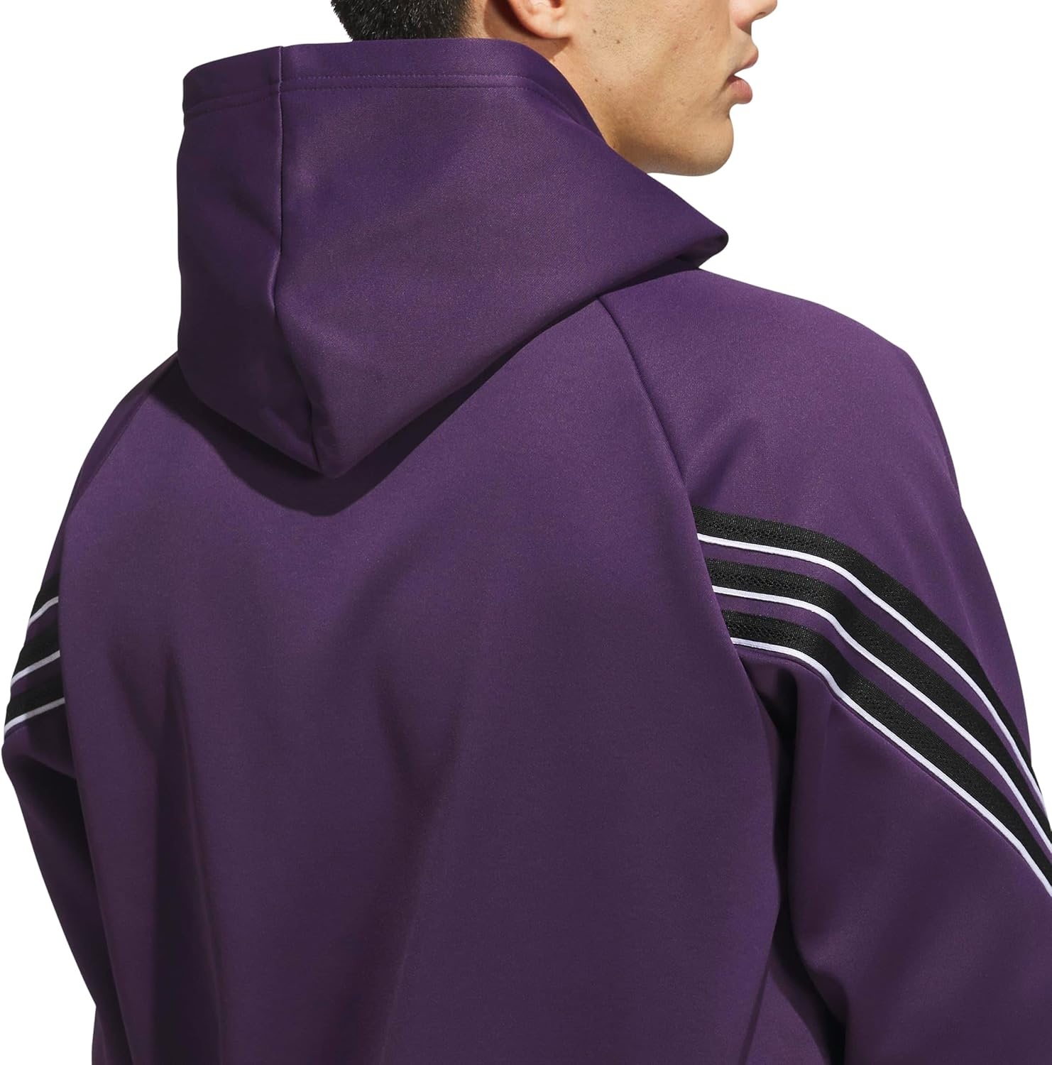 image:imageadidas Mens Select Foundation Fleece Basketball HoodieAurora PlumBlack
