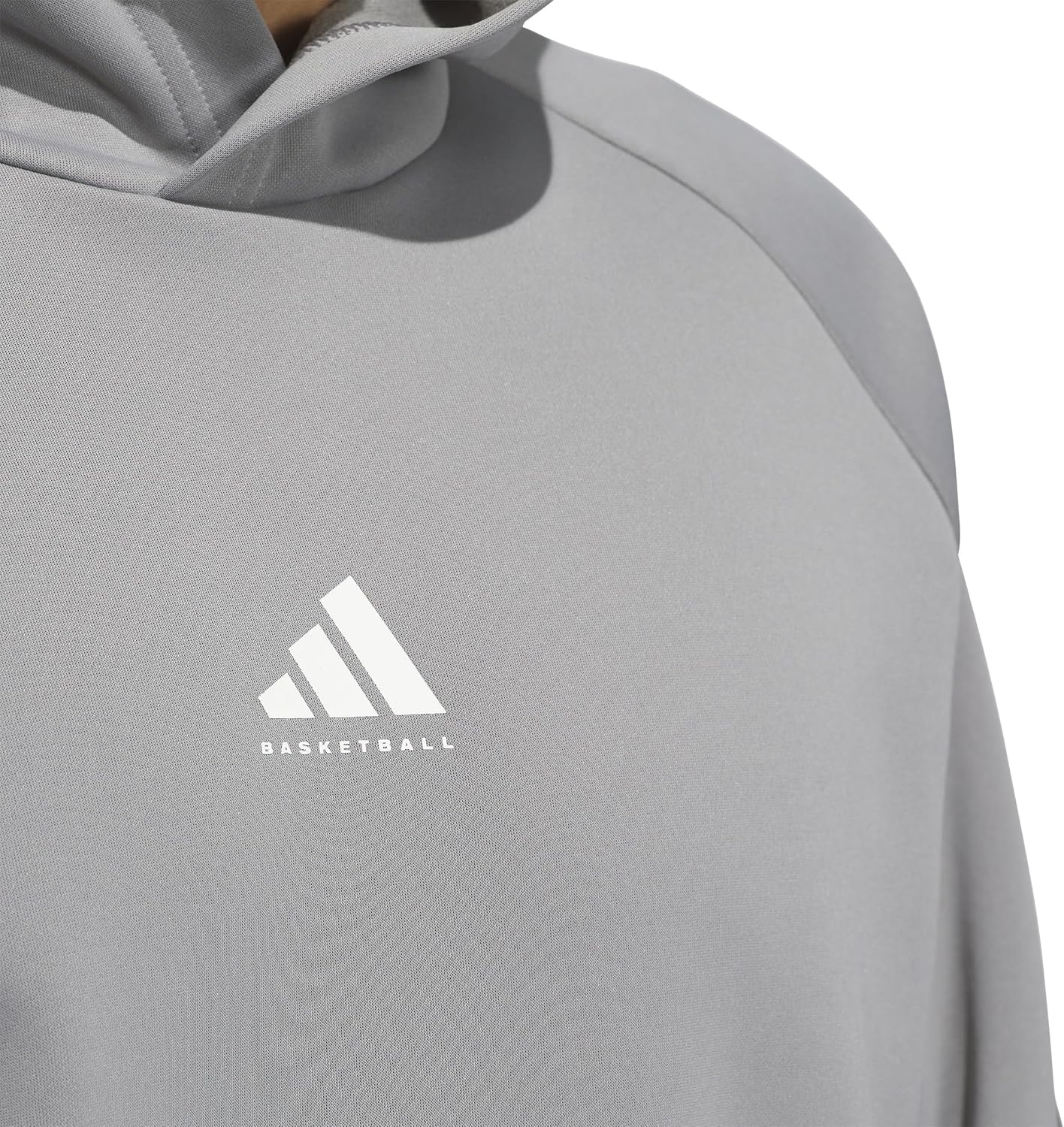 image:imageadidas Mens Select Foundation Fleece Basketball HoodieGreyBlack