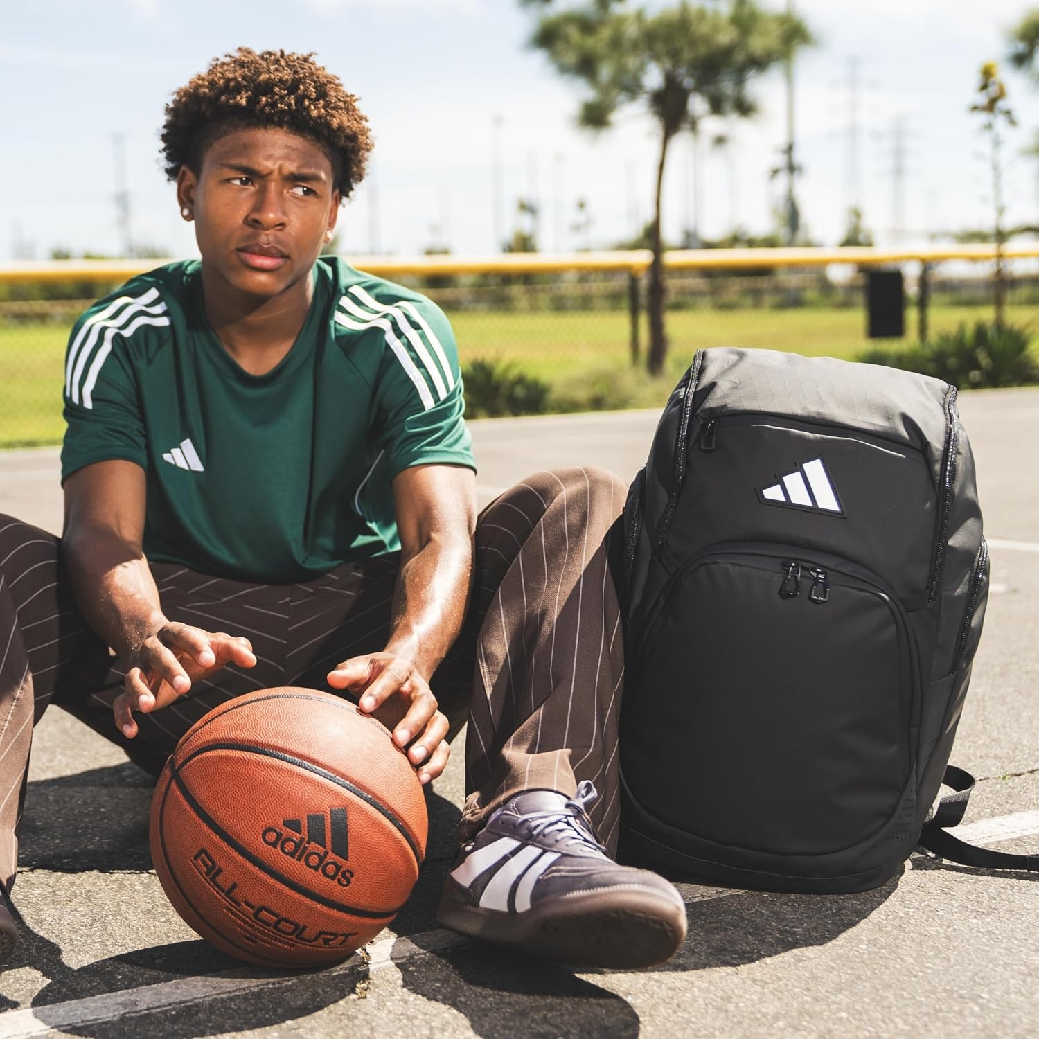 image:imageadidas Select Basketball Backpack 32L Padded Laptop Sleeve Multiple Organizer Pockets WaterBottle Pockets Durable Build School Gym amp Travel ReadyBlack