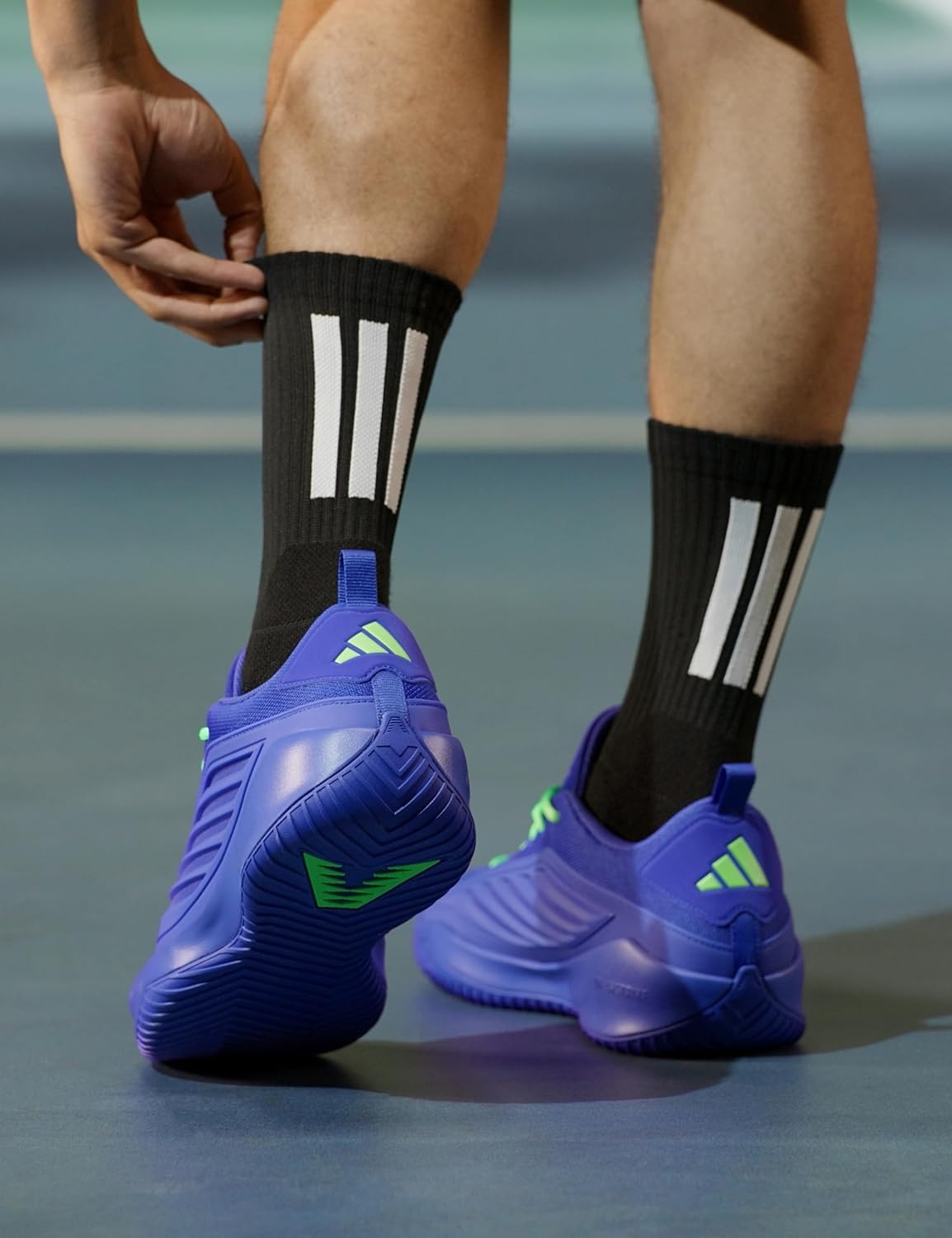 image:imageadidas Select Basketball Socks 1 Pair Unisex 1Pack Cushioned Impact Zones 360Ankle Protection BlisterReducing Build Game amp Practice ReadyBlackWhite2Crew