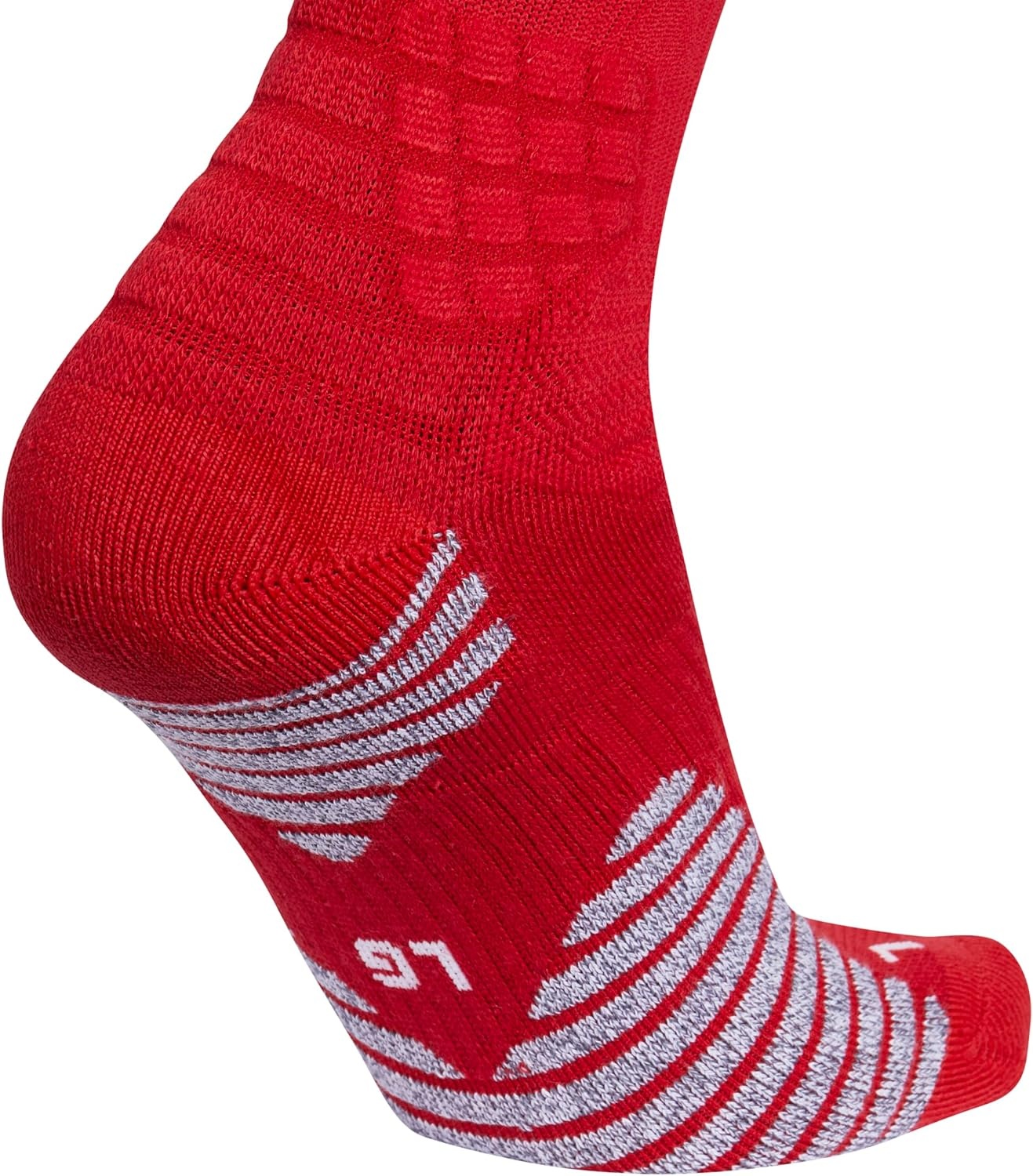 image:imageadidas Select Basketball Socks 1 Pair Unisex 1Pack Cushioned Impact Zones 360Ankle Protection BlisterReducing Build Game amp Practice ReadyTeam Power RedWhite1Crew