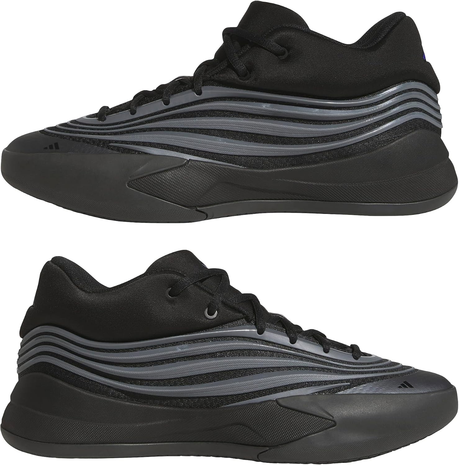 image:imageadidas UnisexAdult Dame X Basketball ShoeBlackIron MetallicLucid Blue