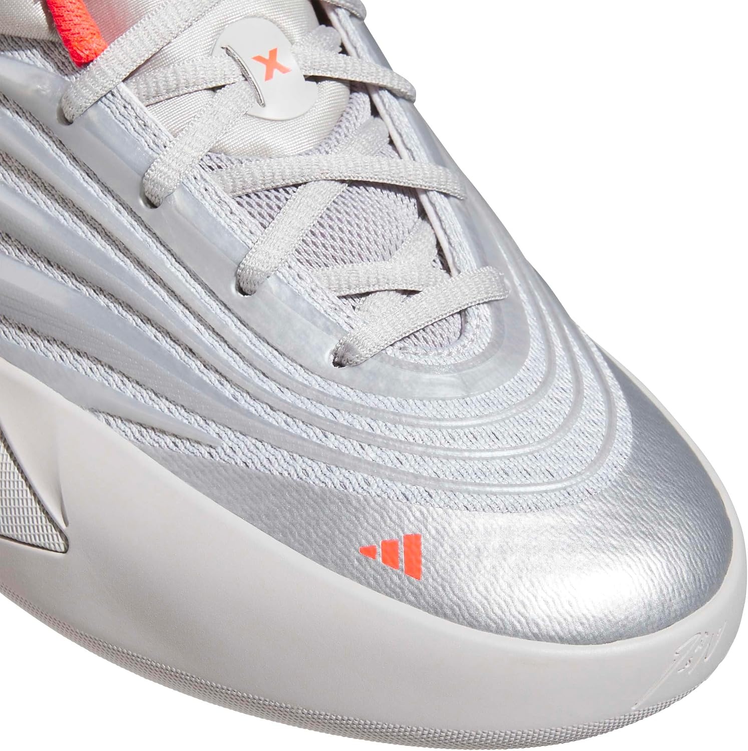 image:imageadidas UnisexAdult Dame X Basketball ShoeSilver MetallicGreyLucid Red