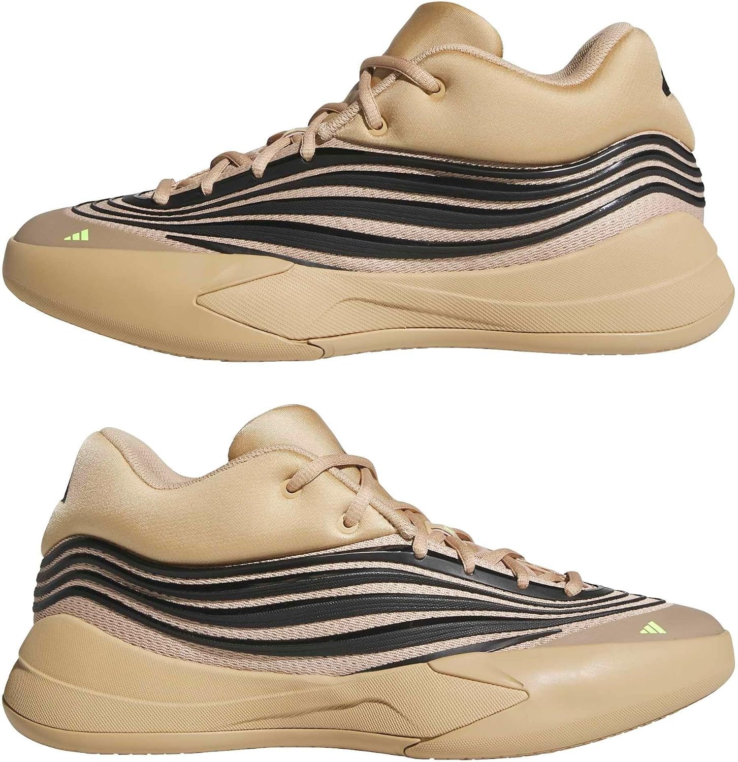 image:imageadidas UnisexAdult Dame X Basketball ShoeWarm SandstoneBlackLucid Lemon