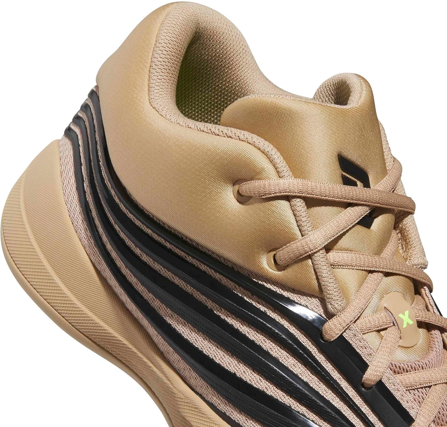 image:imageadidas UnisexAdult Dame X Basketball ShoeWarm SandstoneBlackLucid Lemon