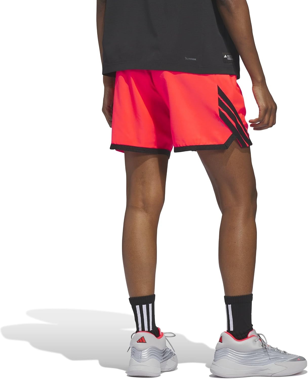 image:imageadidas Womens Crazy Lite Shorts Basketball Casual Bottoms Casual BlackLucid RedBlack