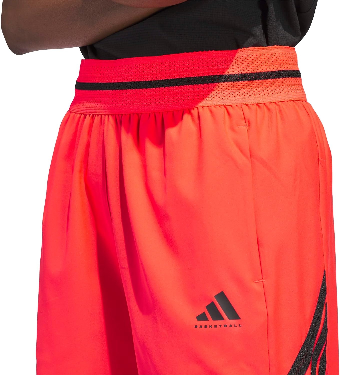 image:imageadidas Womens Crazy Lite Shorts Basketball Casual Bottoms Casual BlackLucid RedBlack