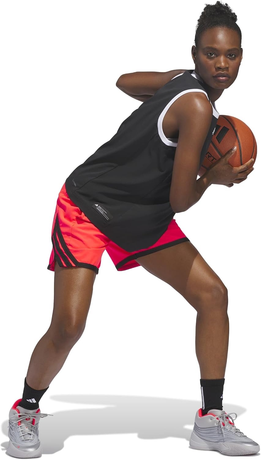 image:imageadidas Womens Crazy Lite Shorts Basketball Casual Bottoms Casual BlackLucid RedBlack