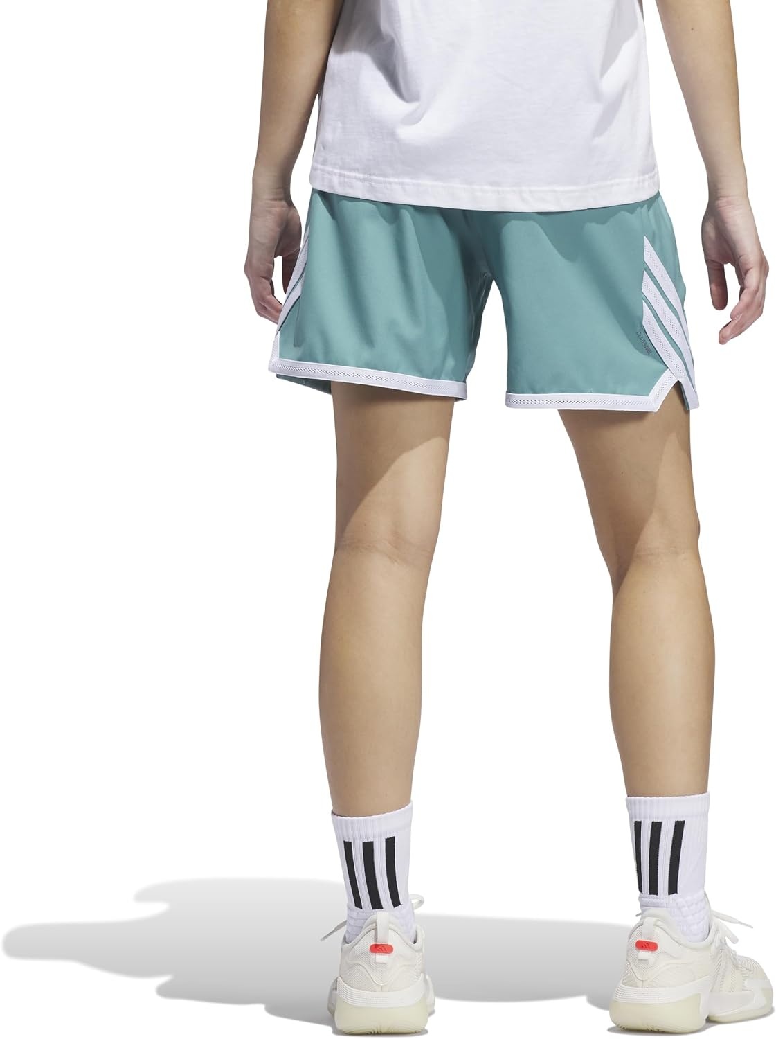 image:imageadidas Womens Crazy Lite Shorts Basketball Casual Bottoms Casual BlackPowder TealWhite