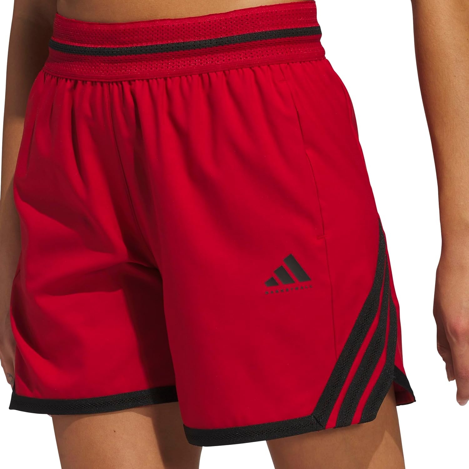 image:imageadidas Womens Crazy Lite Shorts Basketball Casual Bottoms Casual BlackTeam Power RedBlack