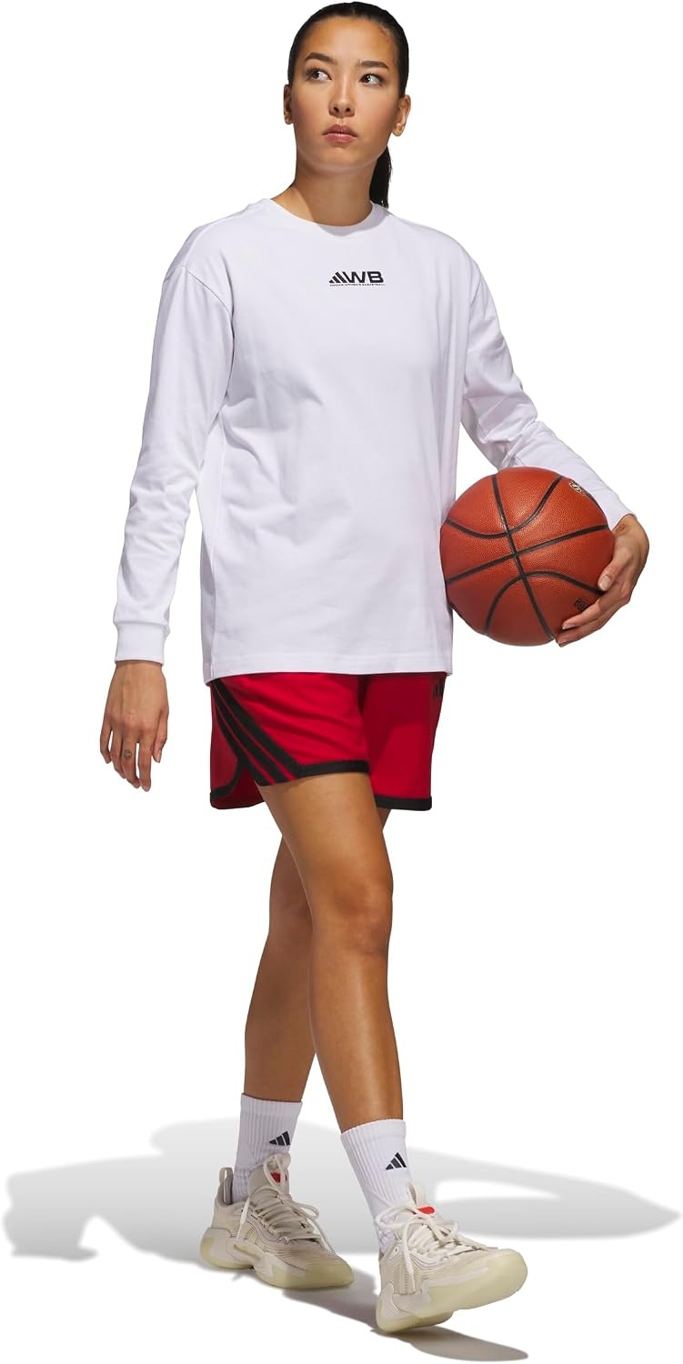 image:imageadidas Womens Crazy Lite Shorts Basketball Casual Bottoms Casual BlackTeam Power RedBlack